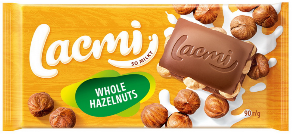 Шоколад Roshen Lacmi Whole Hazelnut молочний 90г