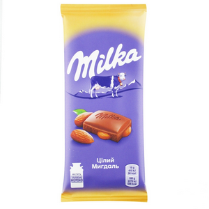 Фото 1 - Шоколад Мілка з цілим мигдалем, 90г