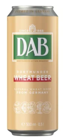 Фото 1 - Пиво DAB Wheat з/б 0,5л