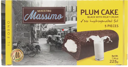 Бісквіт Maestro Massimo Plum Cake Black & Milky Cream 225г