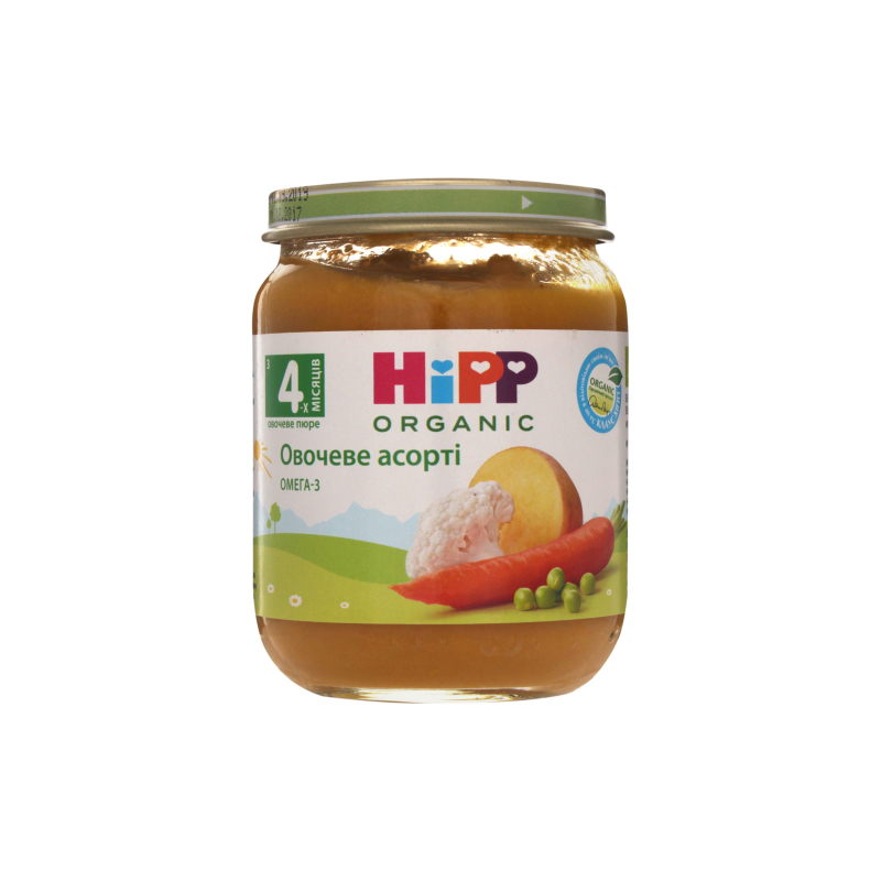 Пюре HiPP Organic Овочеве асорті скл/б 125г