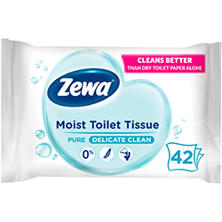 Туалетний папір Zewa (вологий) Pure 42 шт.
