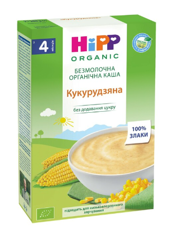 Каша HiPP Organic Кукурудзяна безмолочна від 4 місяців 200г