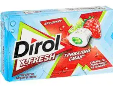 Гумка Dirol X-Fresh свіжість полуниці та лайму 19,5г
