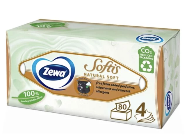 Серветки Zewa Natural Soft 4ш 80шт