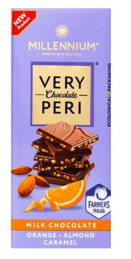 Шоколад Millennium Very Peri Orange-almond-caramel молочний 85г