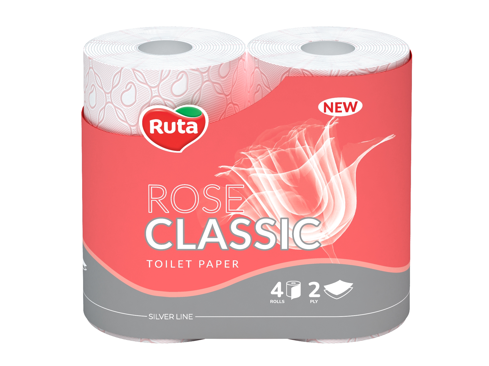 Папір Ruta Classic Rose туалетний 2ш 4шт