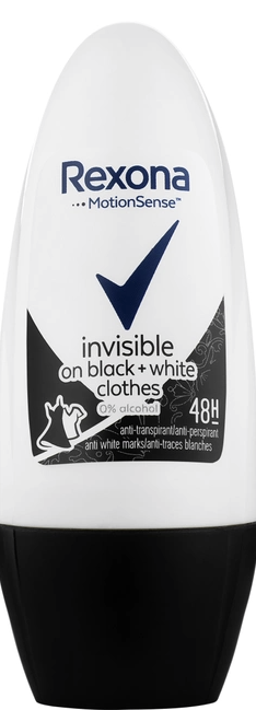 Фото 1 - Антиперспірант Rexona Invisible on black+white clothes кульковий 50мл