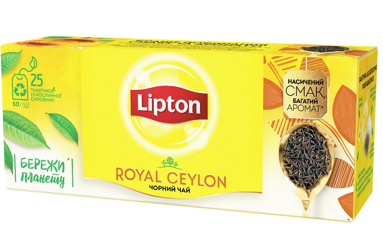 Фото 1 - Чай Lipton Intense чорний 25х2г
