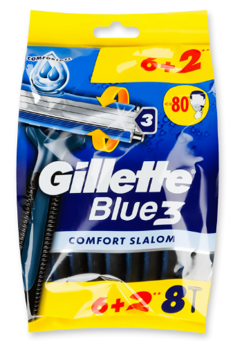 Бритва Gillette Blue 3 Comfort Slalom одноразова 6+2шт