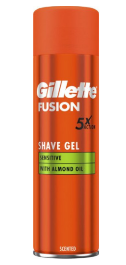 Гель Gillette Fusion Sensitive Almond Oil для гоління 200мл