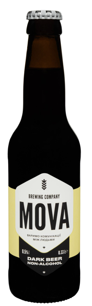 Пиво MOVA Dark Non-Alcohol темне нефільтроване б/алк 0,33л
