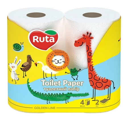 Папір Ruta Kids туалетний 2ш. 4шт