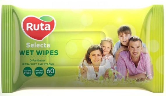 Серветки Ruta Selecta для всієї родини вологі 60шт