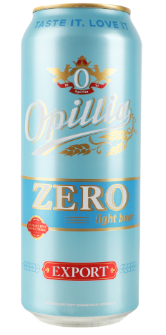 Пиво Opillia Export Zero світле б/алк з/б 0,5л