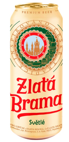 Пиво Zlata Brama свiтле з/б 0,5л